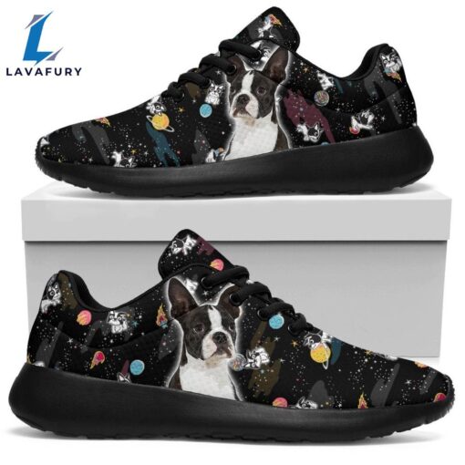 Boston Terrier Sneakers Sporty Shoes Funny