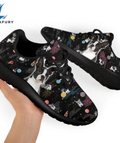 Boston Terrier Sneakers Sporty Shoes Funny