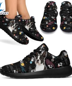 Boston Terrier Sneakers Sporty Shoes Funny