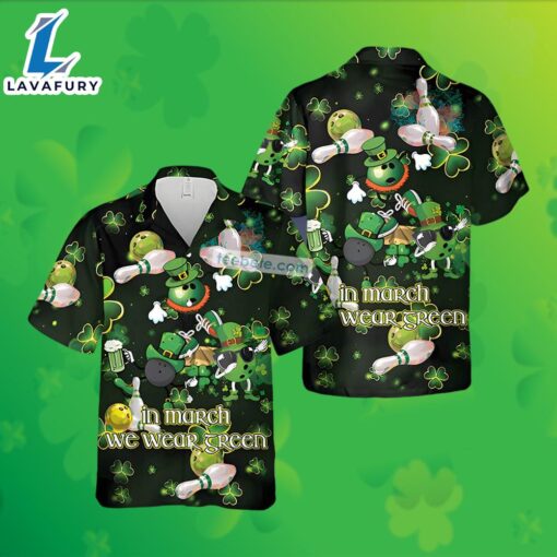 Bowling Shamrock St Patrick Green Hawaiian Shirts Nearby 2025