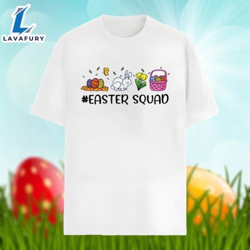 Bunny Eggs Easter Squad Unisex Shirt