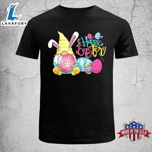 Bunny Gnome Rabbit Eggs Hunting Happy Easter Day Funny Easter Shirt