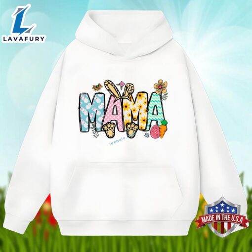 Bunny Mama Flowers Easter Day Shirt Family