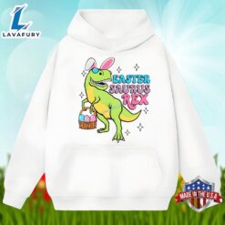 Bunny Saurus Rex Dinosaur With Easter Eggs Shirt Cotton