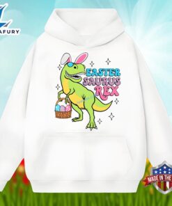 Bunny Saurus Rex Dinosaur With Easter Eggs Shirt Cotton