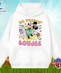 Bunny So Peepin Boujee With Mickey Mouse Easter Shirt Idea