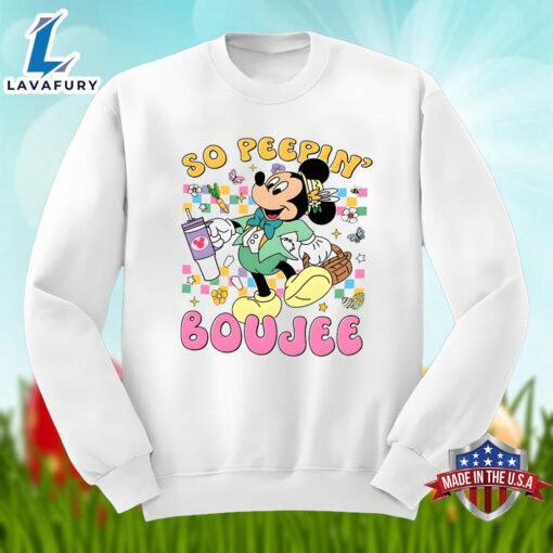 Bunny So Peepin Boujee With Mickey Mouse Easter Shirt Idea