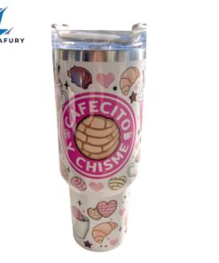 Cafecito Y Chisme 40 oz Travel Mug Coffee Pan Dulce Tumbler with Conchas