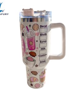 Cafecito Y Chisme 40 oz Travel Mug Coffee Pan Dulce Tumbler with Conchas