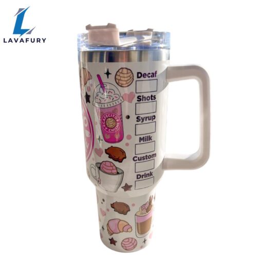 Cafecito Y Chisme 40 oz Travel Mug Coffee Pan Dulce Tumbler with Conchas