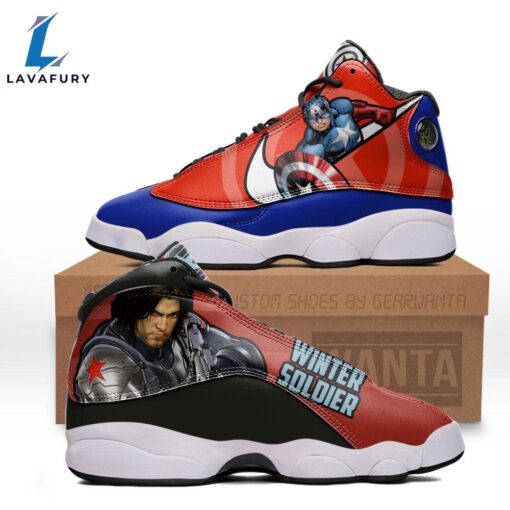 Captain vs Winter Soldier J13 Sneakers Super Heroes Custom Shoes