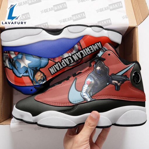 Captain vs Winter Soldier J13 Sneakers Super Heroes Custom Shoes