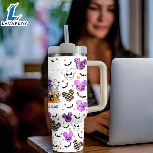 Cartoon Printed Handle And Straw Tumbler