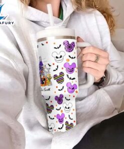 Cartoon Printed Handle And Straw Tumbler