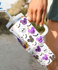 Cartoon Printed Handle And Straw Tumbler