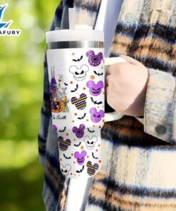 Cartoon Printed Handle And Straw Tumbler