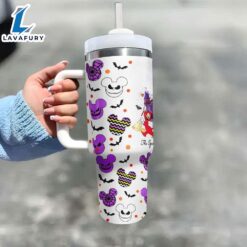 Cartoon Printed Handle And Straw Tumbler