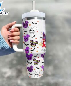 Cartoon Printed Handle And Straw Tumbler