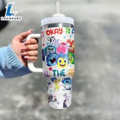 Cartoon Printed Travel Tumbler With Lid