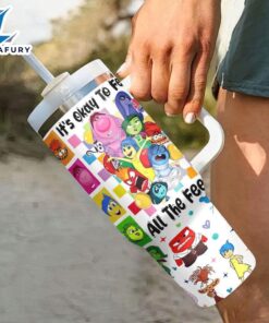 Cartoon Printed Travel Tumbler With Lid