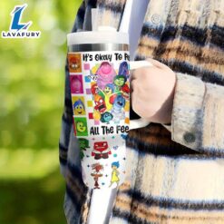 Cartoon Printed Travel Tumbler With Lid