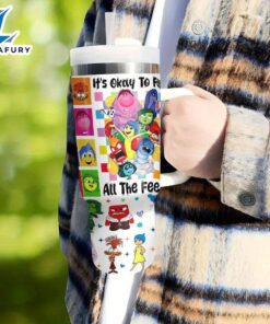 Cartoon Printed Travel Tumbler With Lid