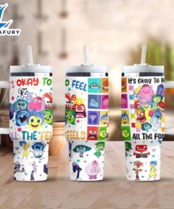 Cartoon Printed Travel Tumbler With Lid