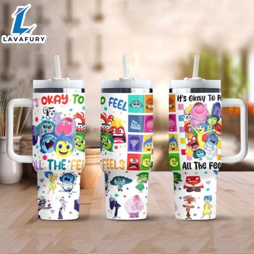 Cartoon Printed Travel Tumbler With Lid