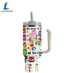 Cartoon Printed Travel Tumbler With Lid