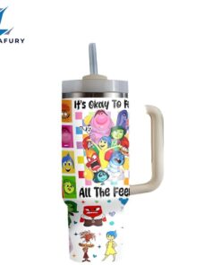 Cartoon Printed Travel Tumbler With Lid