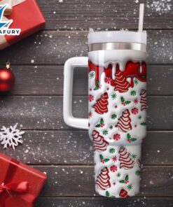 Christmas Tree Printed 40oz Insulated Tumbler