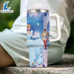 Cinderella 40oz Insulated Tumbler With Handle And Straw