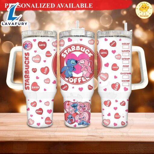 Couple Love 40oz Tumbler Wrap Valentines Gift 40oz Quencher – 40oz Tumbler with Handle