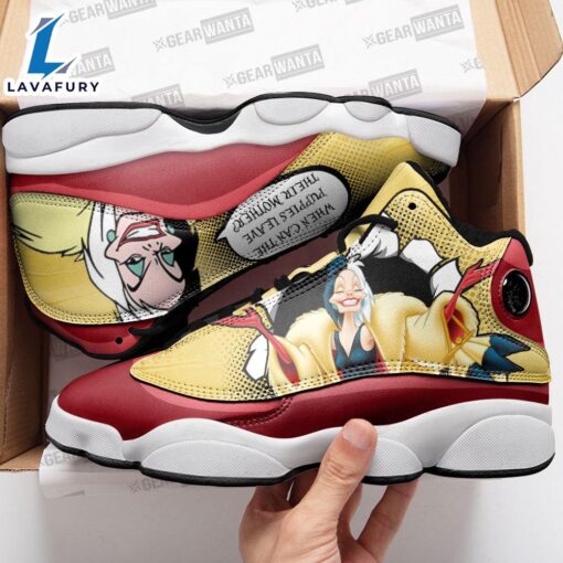 Cruella de Vil J13 Sneakers Custom Comic Style Shoes