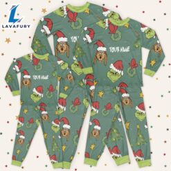 Custom Christmas Grinch Pattern Pajamas Set - Family Disneyland Matching Pajamas Set