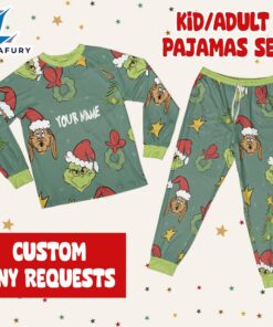 Custom Christmas Grinch Pattern Pajamas…