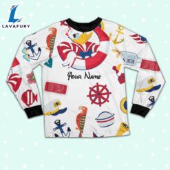 Custom Disney Donald Cruise Trip Colorful Pajamas Set - Movie Cartoon Holiday Pajamas