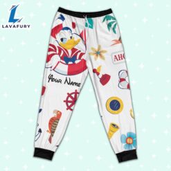 Custom Disney Donald Cruise Trip Colorful Pajamas Set - Movie Cartoon Holiday Pajamas