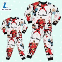 Custom Disney Father Day Mr Incredible the Incredibles Colorful Pajamas Set - Movie Cartoon Holiday Pajamas