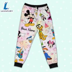 Custom Disney Friends Colorful Pajamas Set - Movie Cartoon Holiday Pajamas