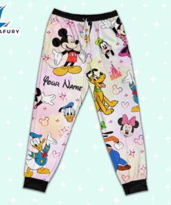 Custom Disney Friends Colorful Pajamas Set - Movie Cartoon Holiday Pajamas