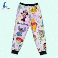 Custom Disney Friends Colorful Team Pajamas Set - Movie Cartoon Holiday Pajamas