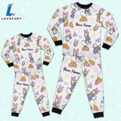 Custom Disney Friends Daisy Colorful Pajamas Set - Movie Cartoon Holiday Pajamas