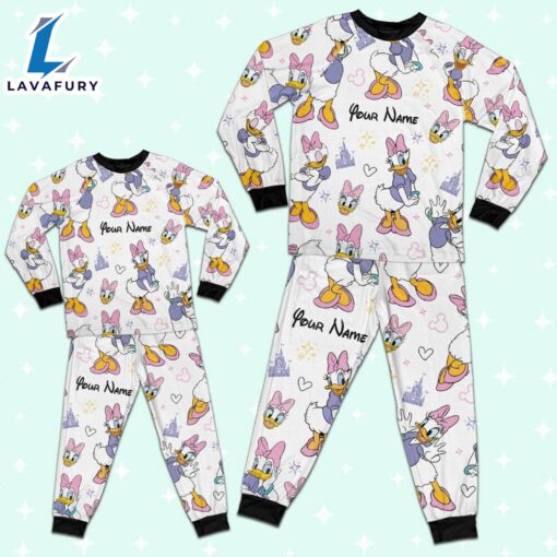 Custom Disney Friends Daisy Colorful Pajamas Set – Movie Cartoon Holiday Pajamas