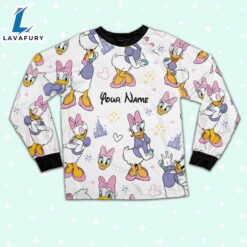 Custom Disney Friends Daisy Colorful Pajamas Set - Movie Cartoon Holiday Pajamas