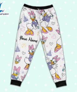 Custom Disney Friends Daisy Colorful Pajamas Set - Movie Cartoon Holiday Pajamas