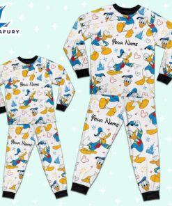 Custom Disney Friends Donald Colorful Pajamas Set - Family Disneyland Matching Pajamas Set