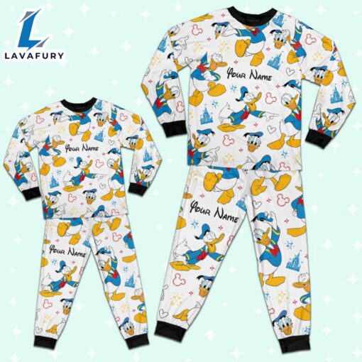 Custom Disney Friends Donald Colorful Pajamas Set – Family Disneyland Matching Pajamas Set