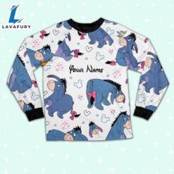 Custom Disney Friends Eeyore Colorful Pajamas Set - Movie Cartoon Holiday Pajamas