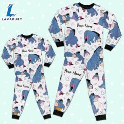 Custom Disney Friends Eeyore Colorful Pajamas Set - Movie Cartoon Holiday Pajamas